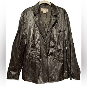 NWT- MICHAEL Michael Kors Gun Metal Women Blazer Size 16W
